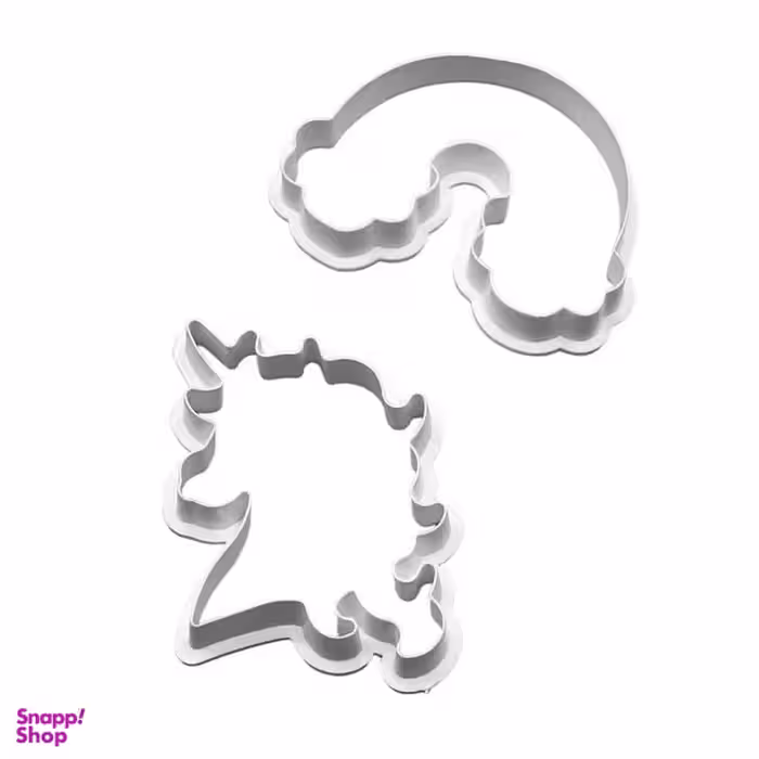 کاتر شیرینی پزی مدل یونیکورن و رنگین کمان مجموعه 2 عددی