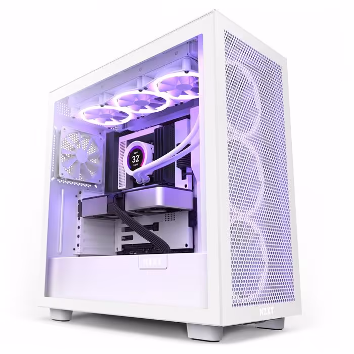 کیس ان زد ایکس تی NZXT H7 Flow Matte White