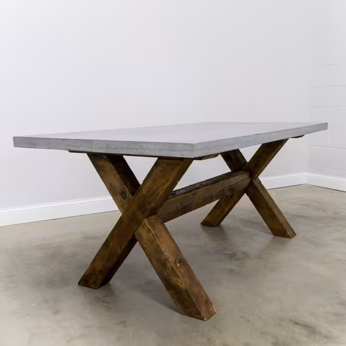 میز ناهارخوری مدل صنعتی آهن و چوب