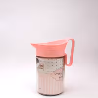 آب پرتقال گیر یا آب مرکبات گیر شیشه ای با درب لاکی صورتی کد 1397