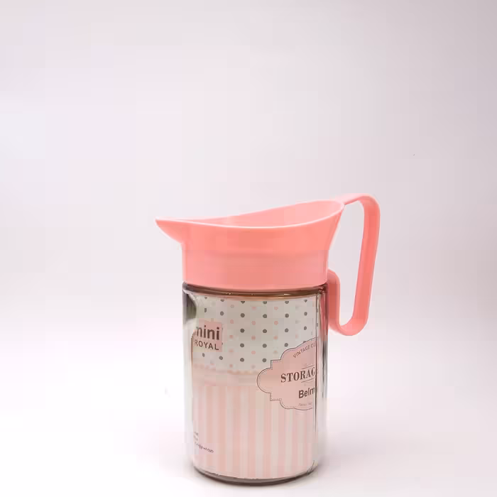 آب پرتقال گیر یا آب مرکبات گیر شیشه ای با درب لاکی صورتی کد 1397