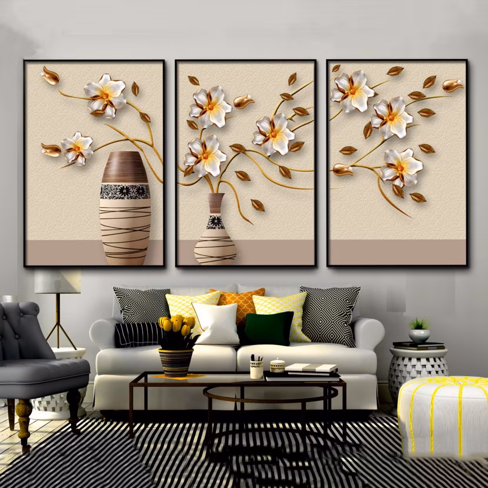 تابلو دکوراتیو 3تیکه کد02