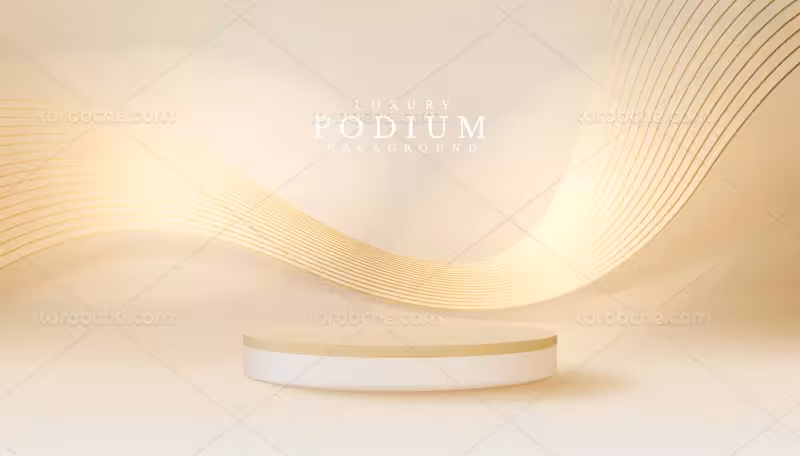 وکتور بک استیج کرمی | گرافیک با طعم تربچه