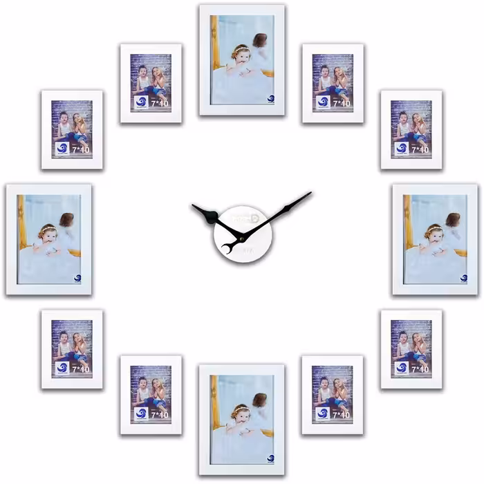 ساعت دیواری دارامو مدل پازلی طرح قاب عکس