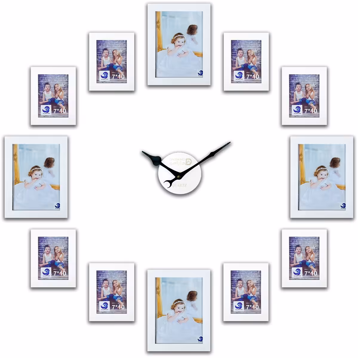 ساعت دیواری دارامو مدل پازلی طرح قاب عکس