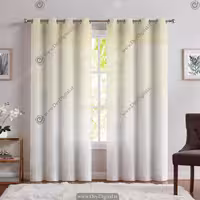 پرده پانچ ساده کرمی SA-2901