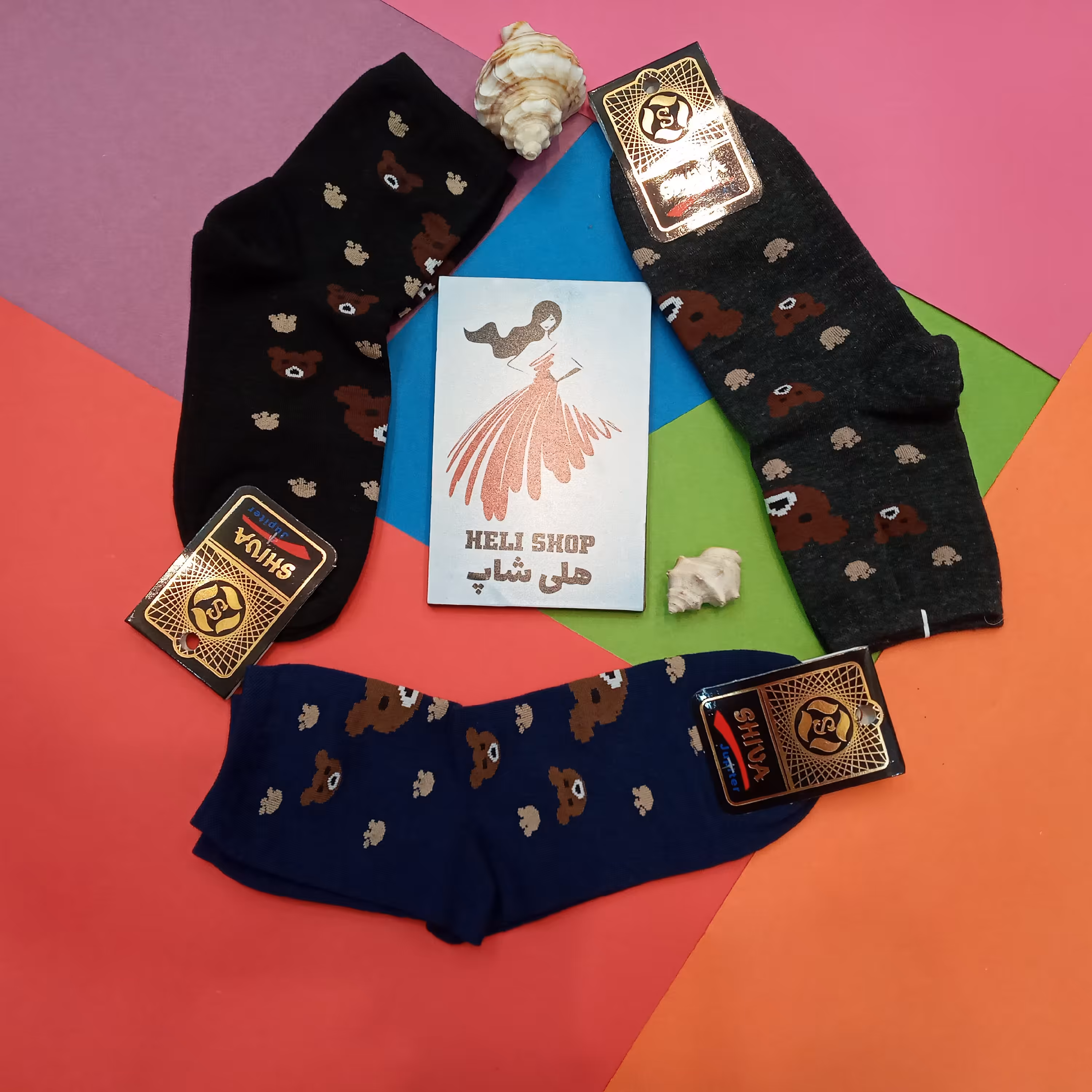 جوراب فانتزی ساق بلند کله خرسی