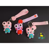 جاکلیدی و جاسوئیچی سیلیکونی مدل قورباغه چشم گنده  اکسسوری فانتزی