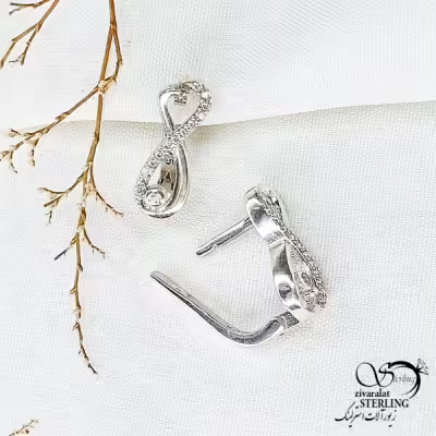 گوشواره نقره بینهایت 925 عیار کد 12094