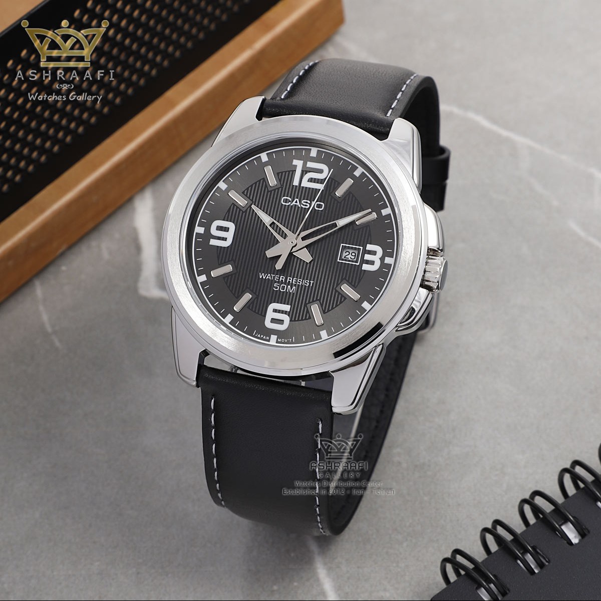 ساعت اورجینال کاسیو بند چرمی Casio MTP-1314L-8AV