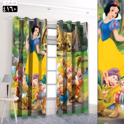 پرده تصویری طرح سفید برفی