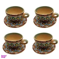 ست 8 تکه فنجان و نعلبکی میناکاری مدل 008