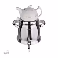 کتری استیل با قوری چینی ام جی اس کد 81011