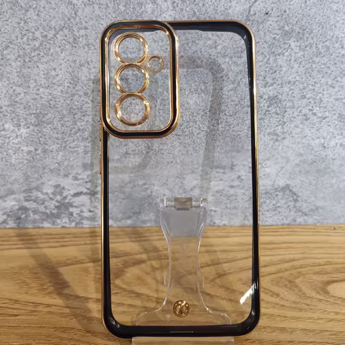 قاب گوشی A54 مدل شفاف دور طلایی samsung A54