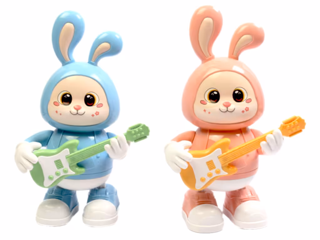 خرگوش گیتاریست موزیکال و چراغ دار اسباب بازی