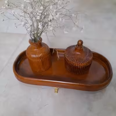 سینی و قندان و گلدان