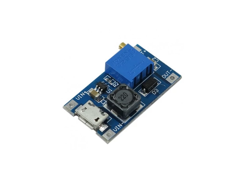 ماژول رگولاتور DC-DC افزاینده 2 آمپر با ورودی میکرو USB | amazonchi