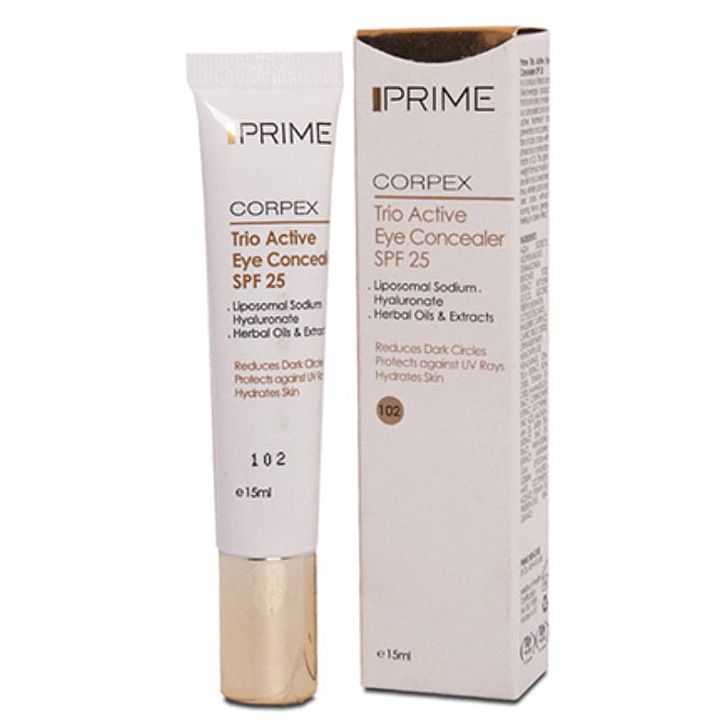 قیمت خرید اینترنتی کانسیلر پریم مدل Corpex با SPF25 حجم 15 میل شماره 102 | فارموکسین