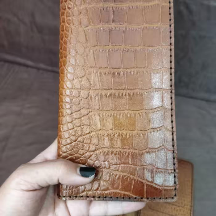کیف کتی پول چرم طبیعی دست دوز