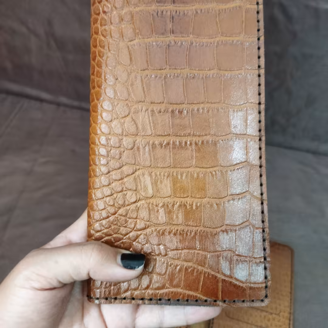 کیف کتی پول چرم طبیعی دست دوز