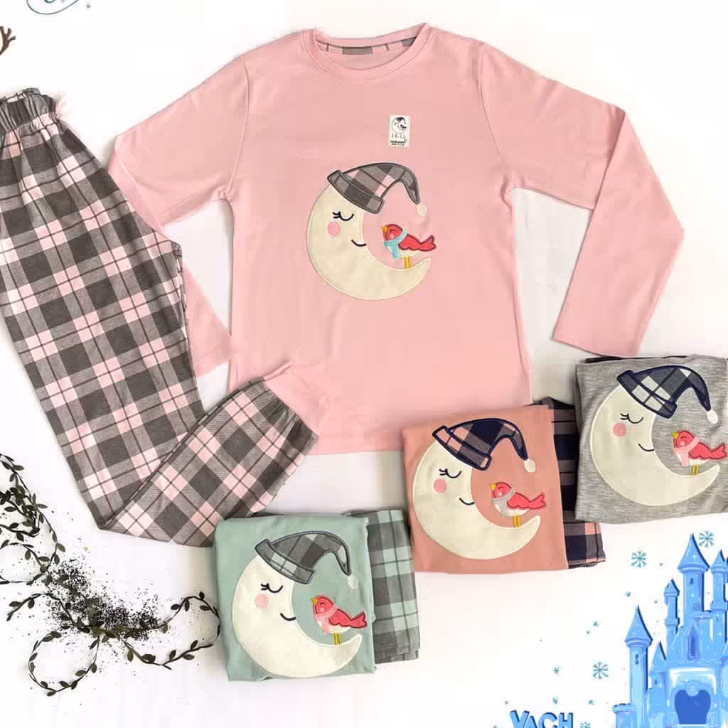 بلوز شلوار پاییزه دخترانه طرح ماه