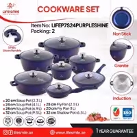 سرویس قابلمه 24 پارچ گرانیت شاین لایف اسمایل مدل LIFEP7S24
