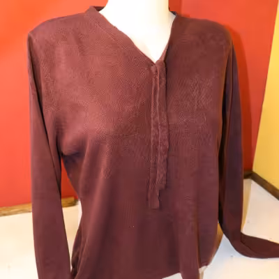 بلوز بافت یقه کراواتی