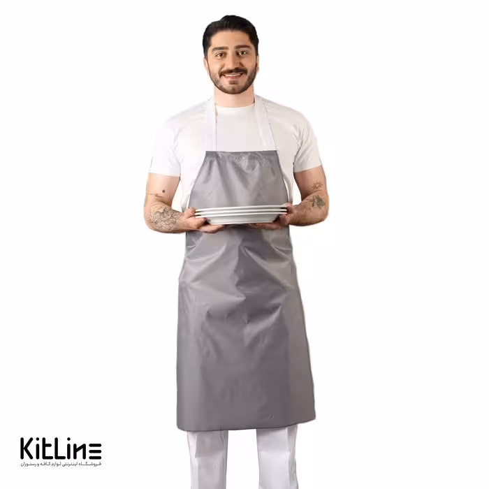 پیشبند پلاستیکی ضد آب طوسی پوشاکو