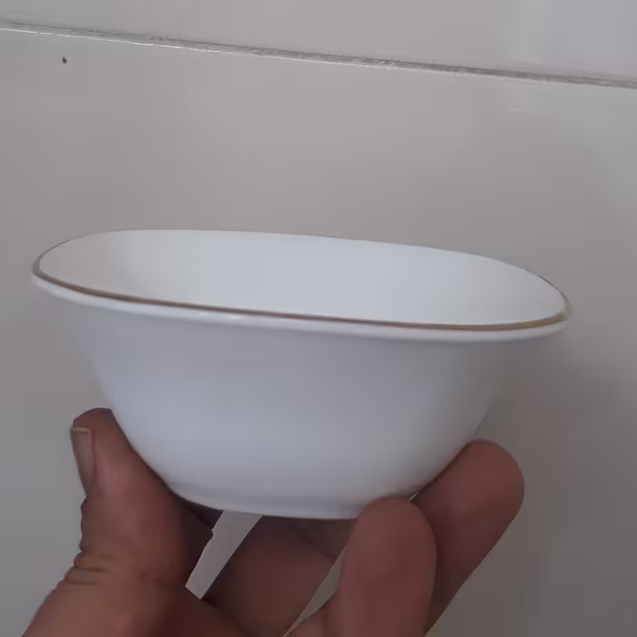 پیاله ماست مربع دور طلا