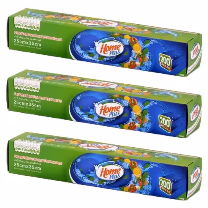 کیسه فریزر هوم پلاس کد 5130030 مجموعه 3 عددی | فروشگاه اینترنتی تاتا کالا