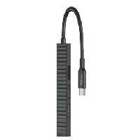 هاب 4 پورت USB-C پرووان مدل PHU553 مشکی