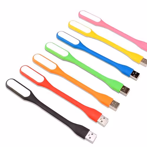 چراغ مطالعه USB مفتولی و منعطف