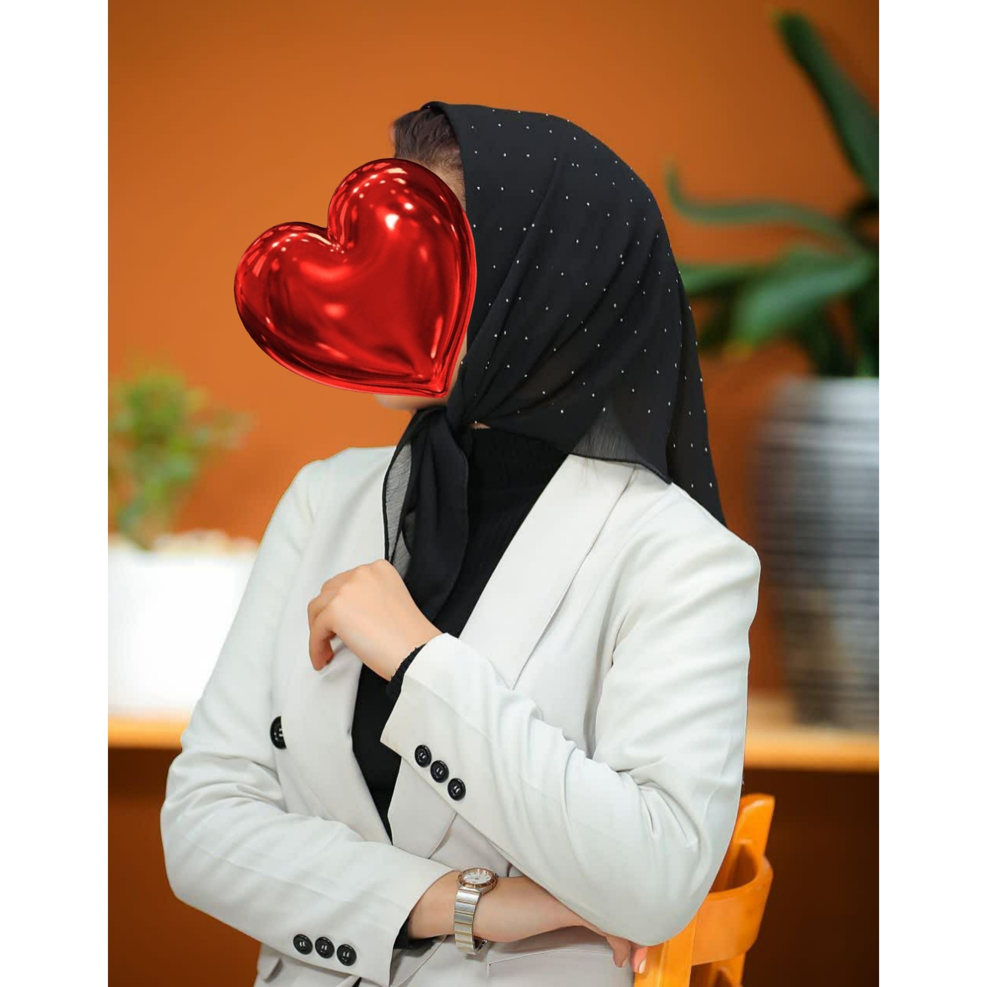مینی اسکارف نگینی
