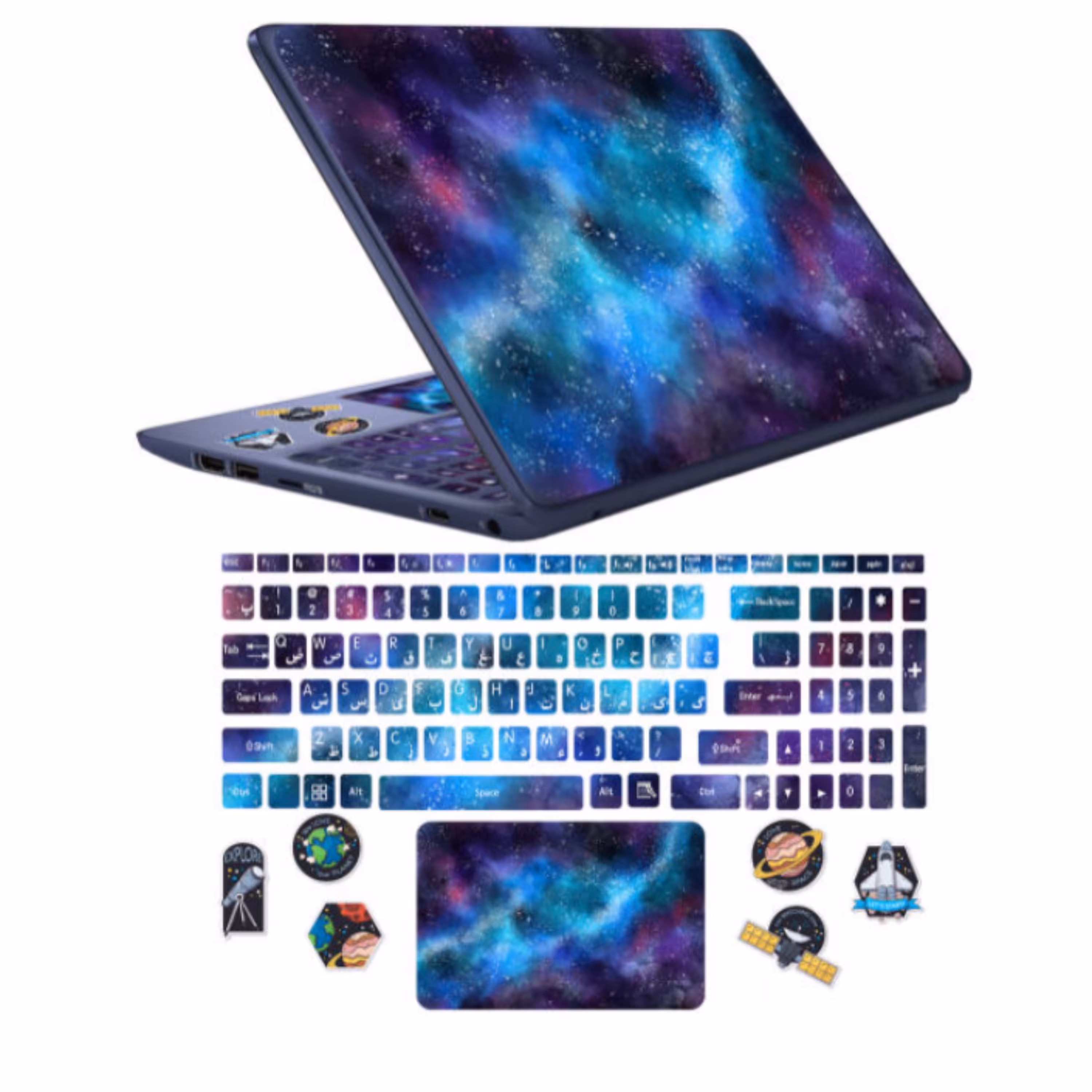 ست استیکر لپ تاپ و کیبورد