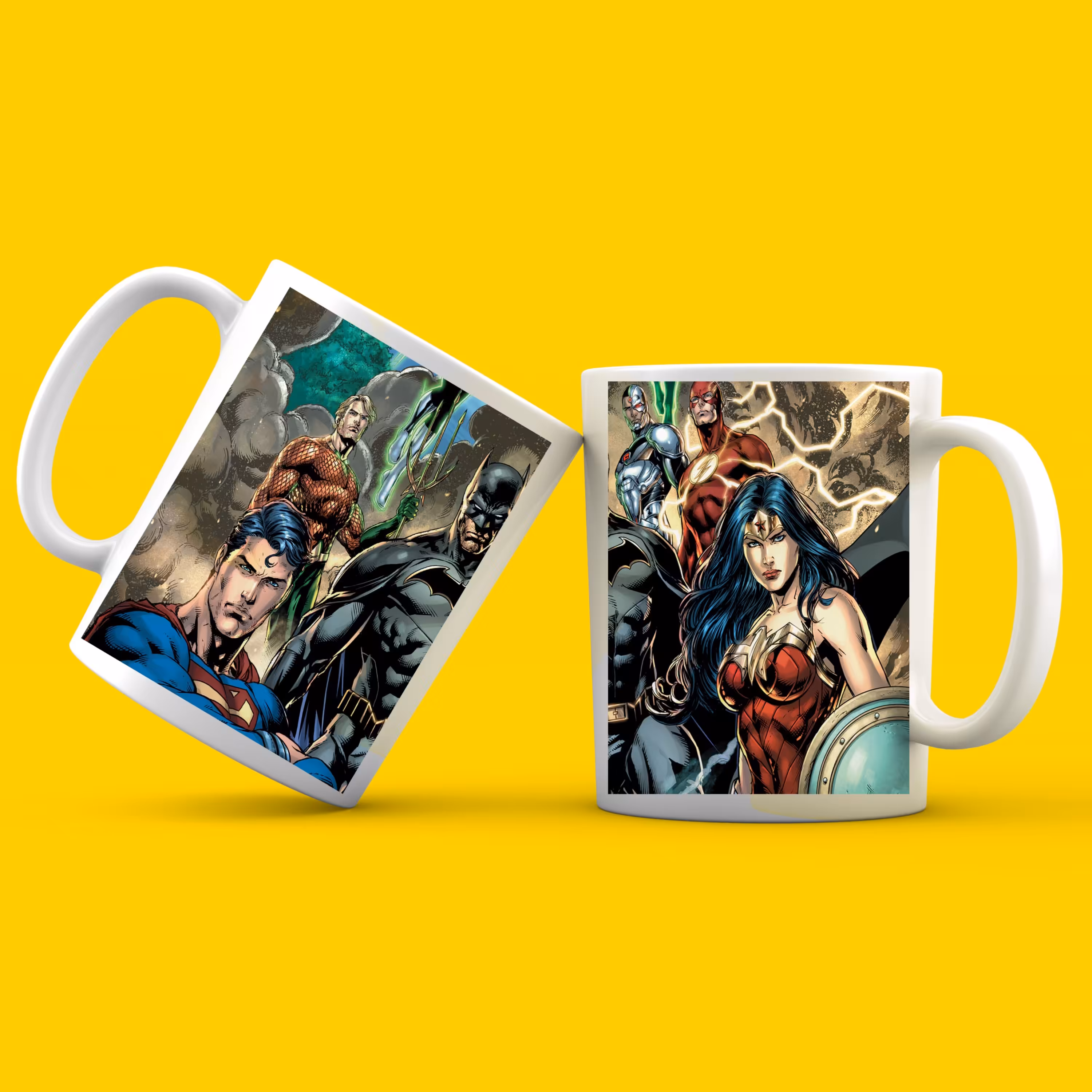 ماگ سرامیکی سفید طرح جاستیس لیگ ( Justice League ) کد 03