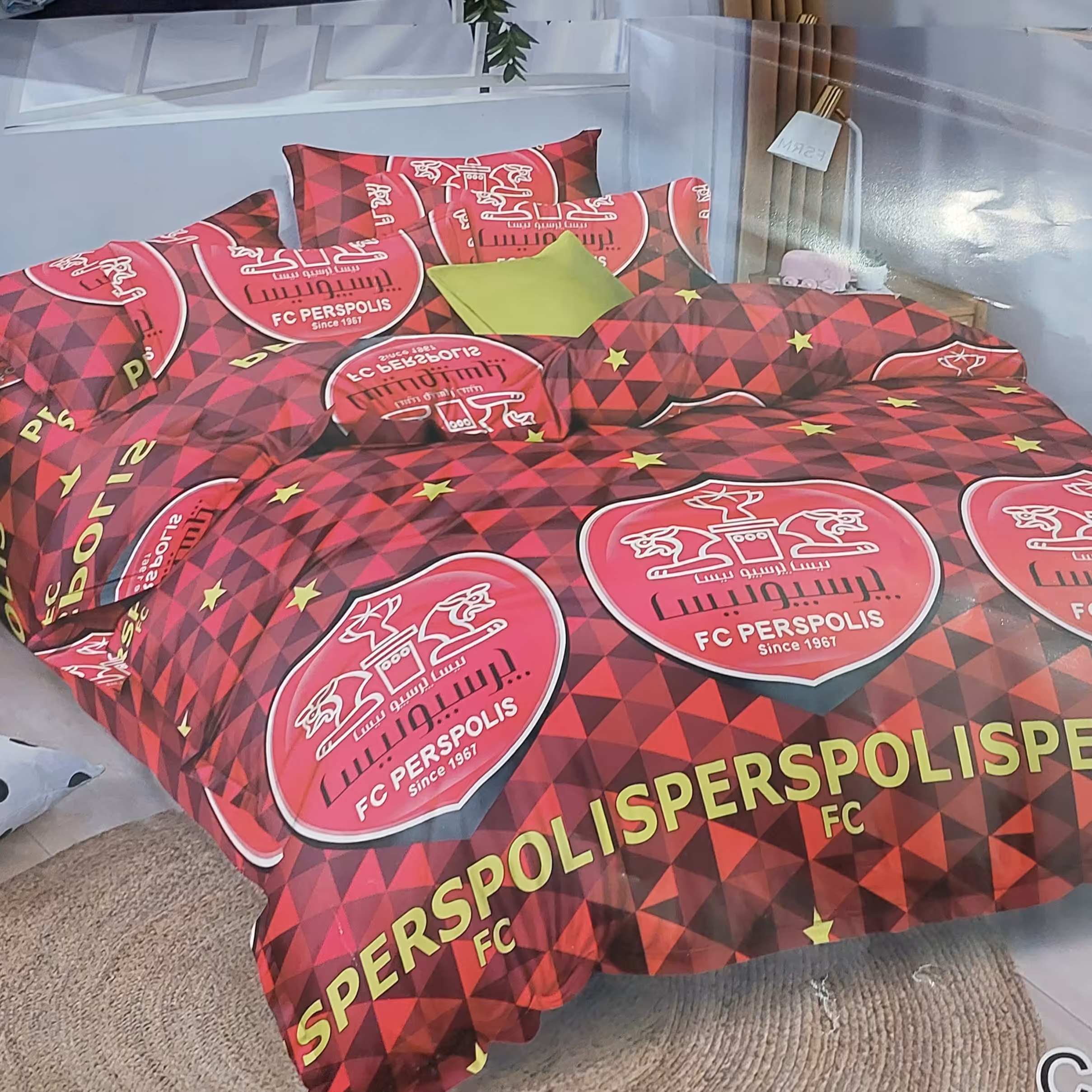 سرویس روتختی یک نفره 4تیکه طرح پرسپولیس 