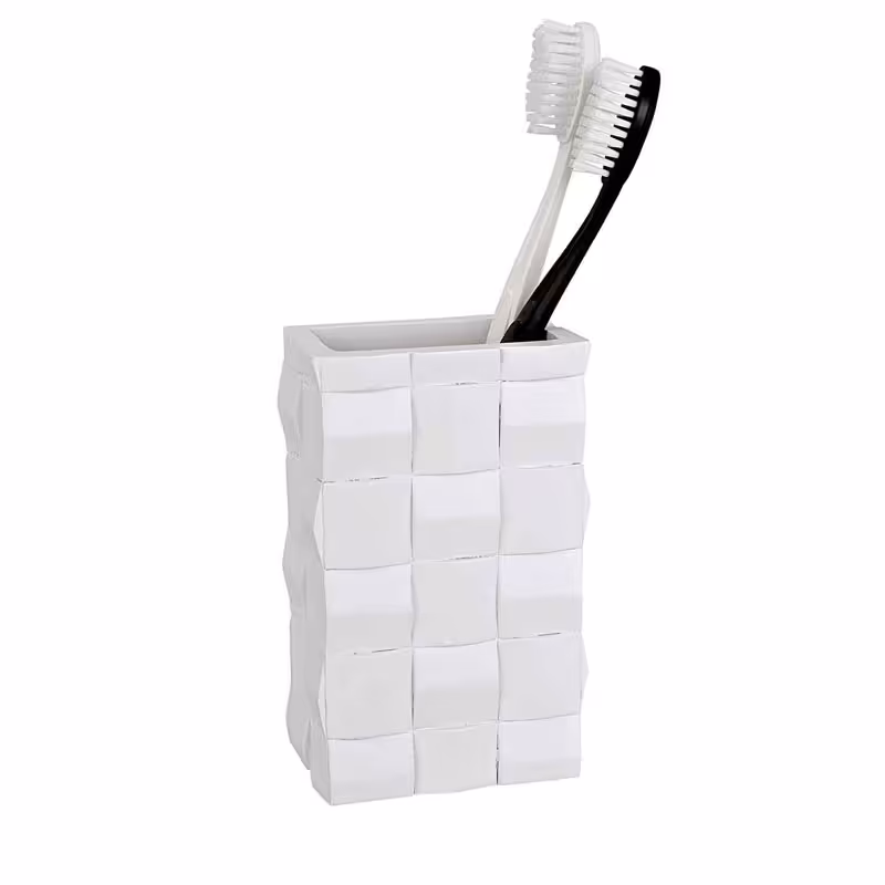 جا مسواکی پلاستیکی سفید مدل Relief طرح دار برند ونکو