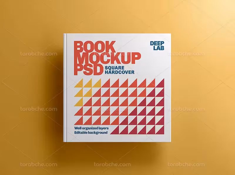 فایل موکاپ کتاب از زاویه بالا | گرافیک با طعم تربچه