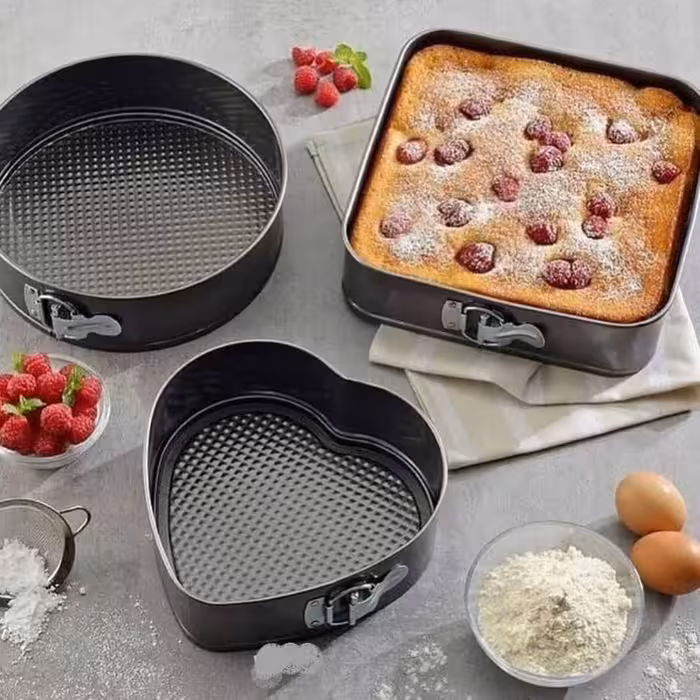 قالب کیک کمربندی 3عددی  گرد تفلون نچسب