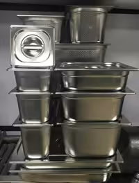 لگن بنماری استیل با درب سایز 1/2 عمق 15 اسمارت