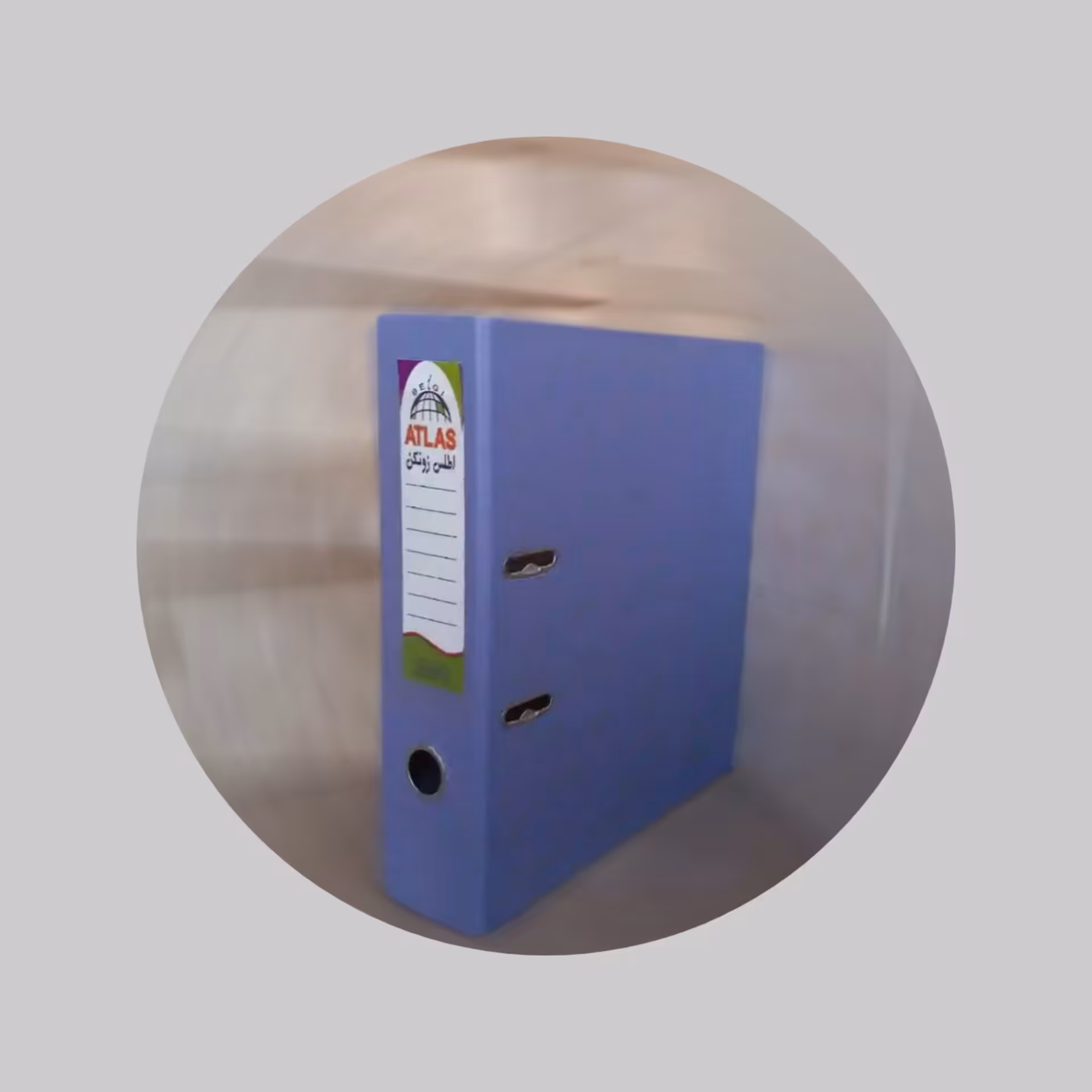 زونکن A4 کتان لبه فلزی تیگل دار (یاسی)