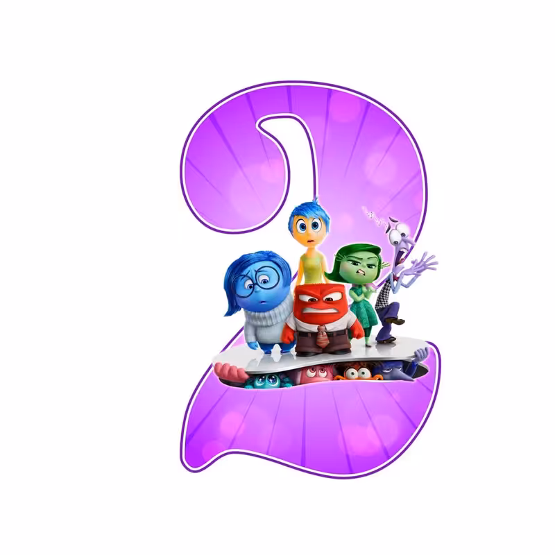 استند رومیزی تولد مدل عدد 2 طرح درون و بیرون