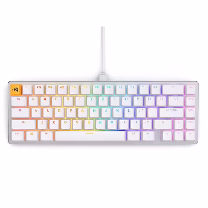 کیبورد گیمینگ گلوریس سفید مدل 65% GMMK 2