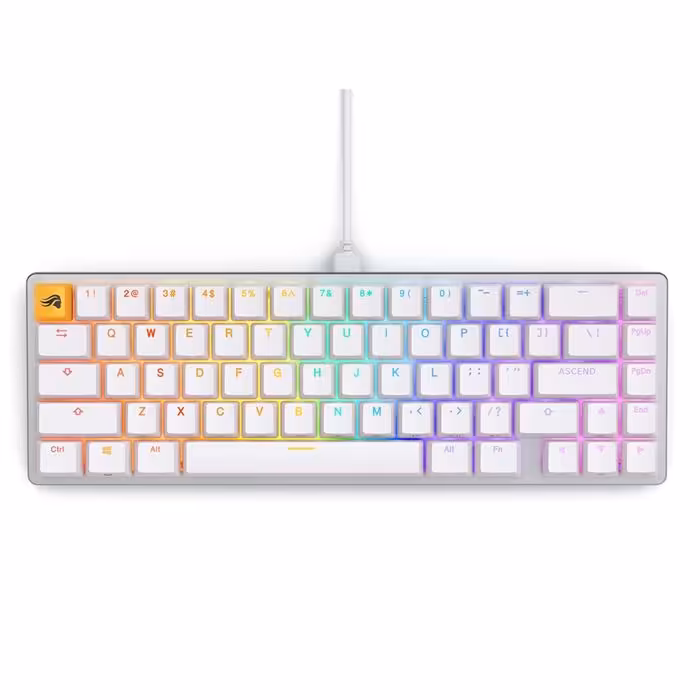 کیبورد گیمینگ گلوریس سفید مدل 65% GMMK 2