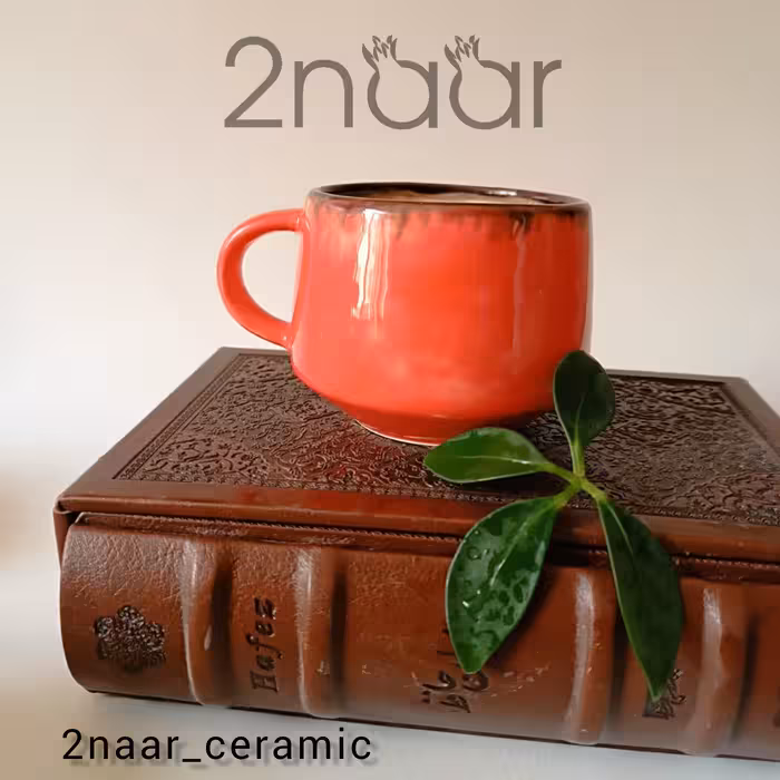 فنجان دو رنگ  روستیک قرمز قابل سفارش در رنگ های دیگر 