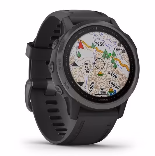 ساعت و جی پی اس ورزشی گارمین مدل Fenix 6S Pro Sapphire Edition Carbon Gray DLC