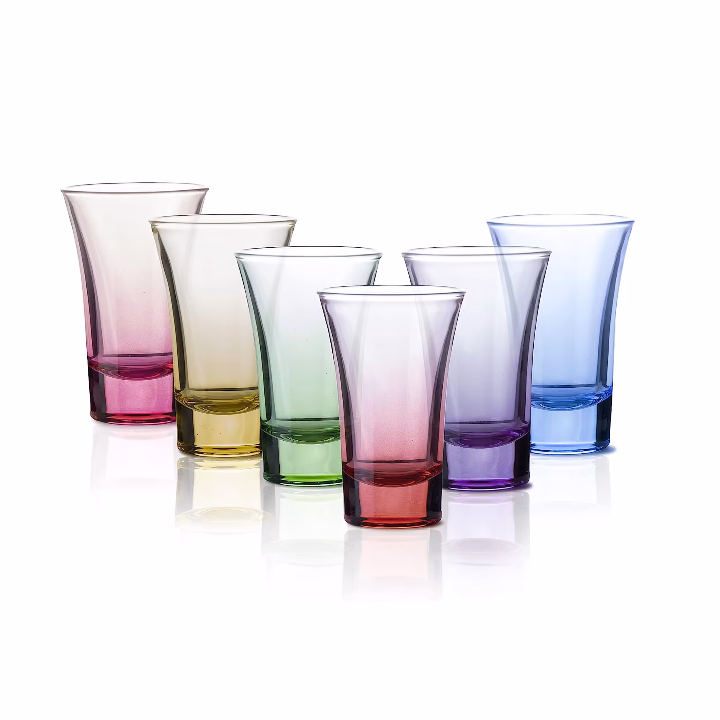 نیم لیوان 6 عددی در رنگهای متنوع