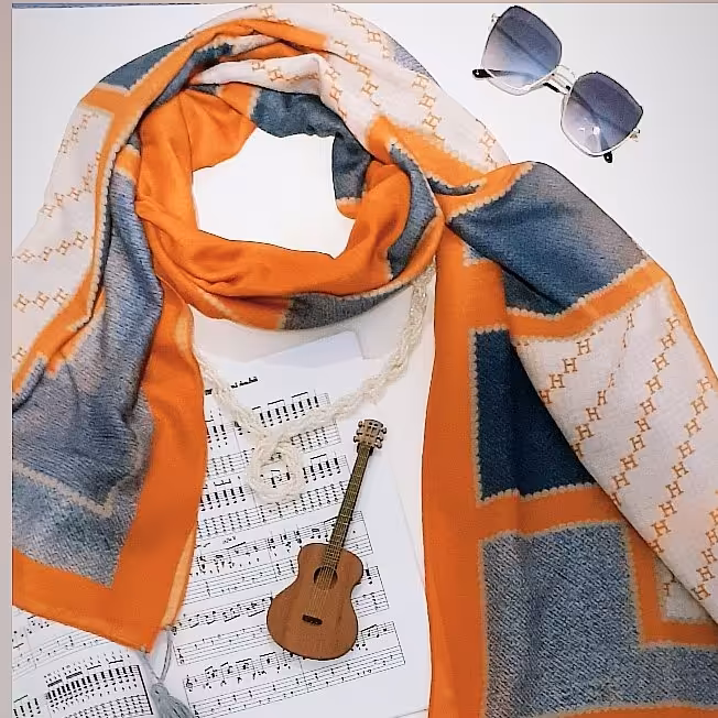 شال نخی نارنجی