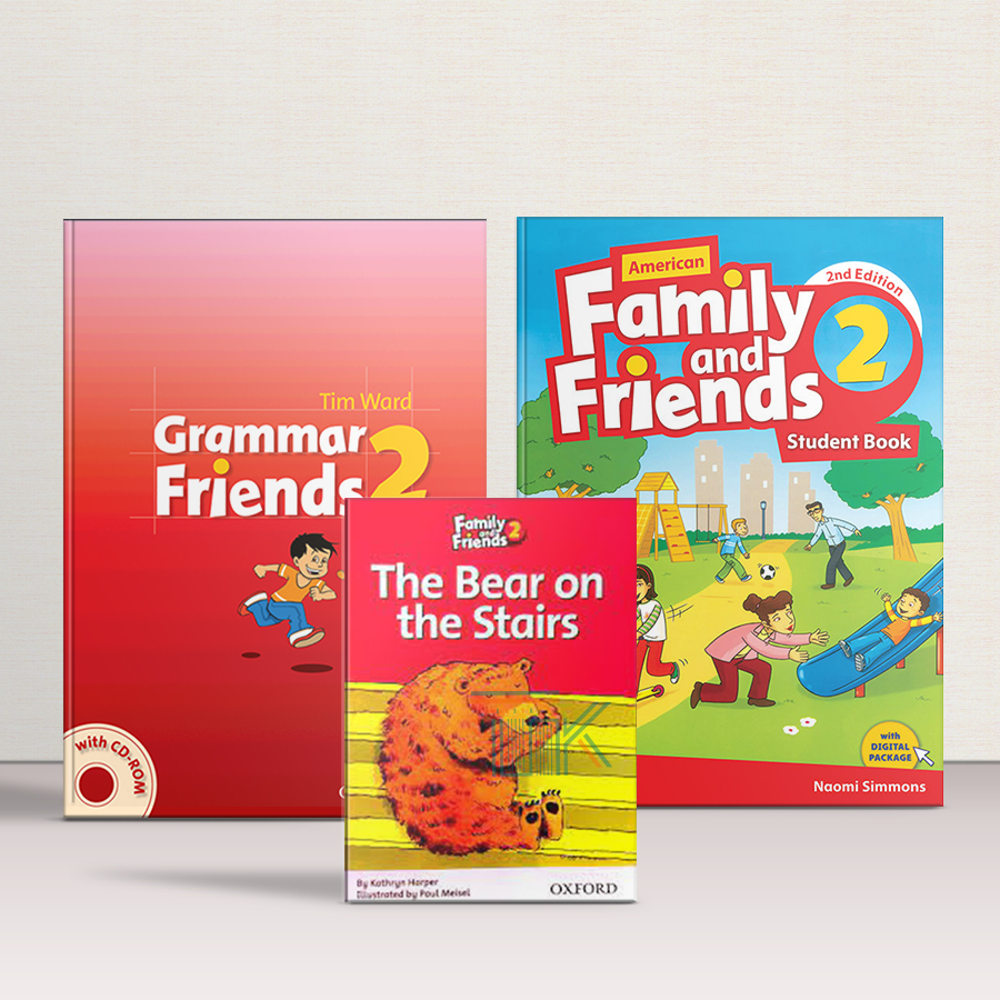 پک کامل امریکن فمیلی اند فرندز 2 ویرایش دوم   کتاب گرامر   کتاب داستان | American Family and Friends 2 2nd Edition   Grammar&amp;Story Book Pack | خرید کتاب زبان | خرید لوازم التحریر | چی کتاب | بالاترین تخفیف و ارسال رایگان