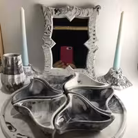  هفت سین سنگ مصنوعی مدل آلاله برندلیراآیکون یازده پارچه (کد124)